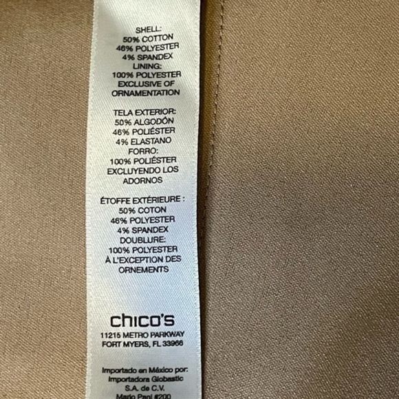 CHICOS Lightweight Leather lined Jacket - Picture 3 of 6